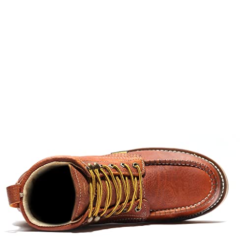Image of Bonanza Boots FRONTIER DUAL 6 inch Moc Toe Work Boot - Premium Leather, Comfort Insole & Tough Wedge Outsole