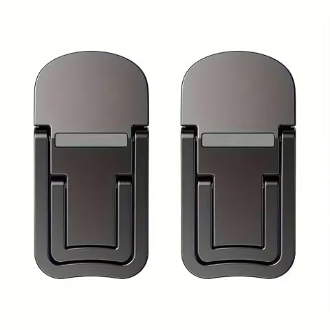 2pcs Two-Speed Adjustable Notebook Computer Holder Folding Portable Base Heightening Stand - Black