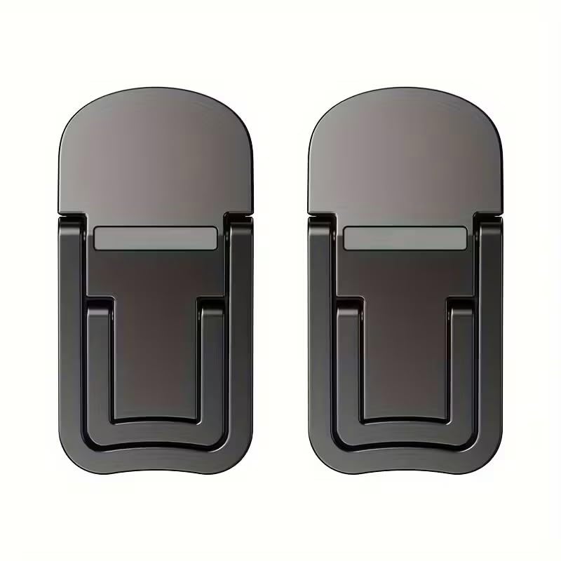 2pcs Two-Speed Adjustable Notebook Computer Holder Folding Portable Base Heightening Stand - Black