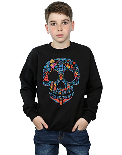 Disney Boys Coco Skull Pattern Sweatshirt 7-8 Years Black