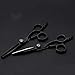 Produktbild JZLBYZWM Haarscheren 5,5 Zoll Professionelle Haarschnitt, 440C Hochwertigem Stahl Professionelle Friseurschere Haarschneide Schere Edelstahl Friseurschere (Edition : Flat, Size : Schwarz)