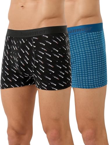 Image of Bummer Men's Premium Cotton Underwear | Fine Combed Cotton with Elastane for Stretch | Ultra Breathable Innerwear | Soft Fabric & No-Roll Waistband | Printed Trunks & Inner Combo for Men