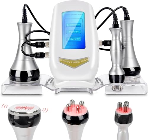 Cozion Radiofrecuencia Facial y Corporal Profesional 40K cavitacion y Radiofrecuencia Aparatos Masajeador anticelulitico Máquina de Adelgazamiento de Belleza Masajeador Celulitis (S)