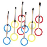 MERRYHAPY 12 Pezzi Corda da Passeggio per Maniglie Staccabili da Colorati per Asilo e Attività all Aperto Guinzaglio Sicurezza Antismarrimento con Anelli in Plastica immagine