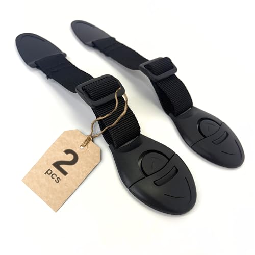 Mommy’s Helper Baby Safety Strap Locks for Strollers & Joggers – Adjustable Child Proof Lock, Strong Adhesive, One-Hand Release, Universal Fit for Frames & Folding Mechanisms (Black, 2-Pack)