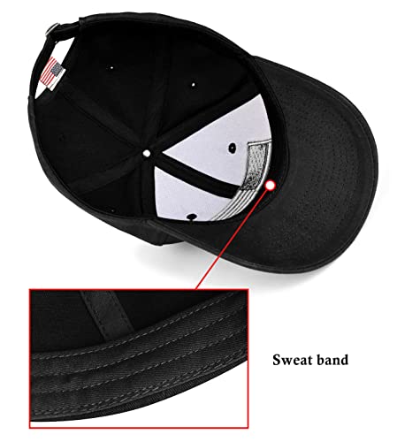 Kiraat 3 Pack American Flag Baseball Cap Unisex,Low Profile Usa Plain Dad Hat For Men＆Women (Black＆Grey＆Green) #TOP4