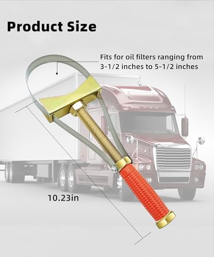 Image of Heavy Duty Oil Filter Wrench,Adjustable Oil Filter Removal Tool Fits for larger size oil filters,Fits for larger vehicles,large truck /large tractor /Excavators etc