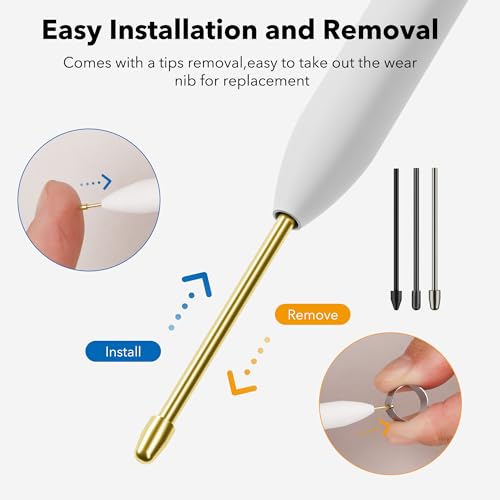 Image of Marker Stylus Tips for Remarkable 2 Pen Tips with Nibs Removal Tool,Metal Replacement Nibs for Remarkable 1 /2 Stylus /Marker Plus Pen (4+10+10 PCS-Gold /Sirvel /Black)