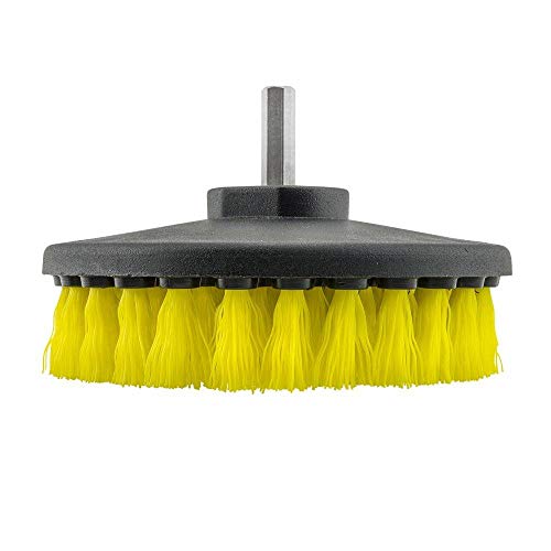 Chemical Guys Acc_201_Brush_MD Medium Duty Carpet Brush with Drill Attachment, Yellow