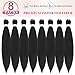 Braiding Hair Pre Stretched 20 Inch 8 Packs Pre Stretched Braiding Hair Extension For Braiding For Box Braids Hot Water Setting Soft Yaki Texture Easy To Twist(20Inch,1B)