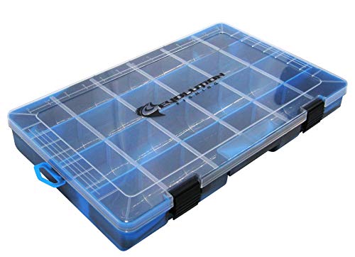 Evolution Outdoor 3700 Drift Series Fishing Tackle Tray Multi Color 4 Pack – Green, Blue, Orange, Seafoam Colored Tackle Box Organizer With Removable Compartments, 2 Latch Closure, Utility Box Storage #TOP1