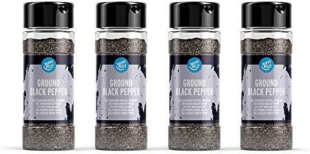 Amazon Brand - Happy Belly - Ground Black Pepper , 4x50 g