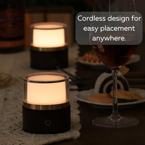 Lightaccents 640TL-WNT Aurora Cordless Lamp Battery Powered Lamp, Dimmable Portable Led Table Light Wireless Lamp 4000Mah Rechargeable Table Lamp Table Light, Portable Led Desk Lamp For Dining/Outdoor/Restauran thumb #2