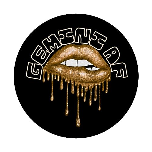 ini AF Zodiac Dripping Lips Graphic PopSockets Swappable PopGrip, Black - Image 3