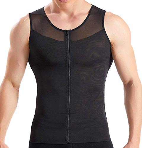RIBIKA Men s Compression Shirt Tight Body Shaper Tummy Control Undershirts Slimming Shapewear Underwear Tank Top
