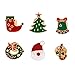 Produktbild BESTOYARD Weihnachten Brosche Emaille Pins Weihnachtsbaum Glocken Stumpf Kranz Geschenk Form Abzeichen Weihnachten Deko 6 Stück