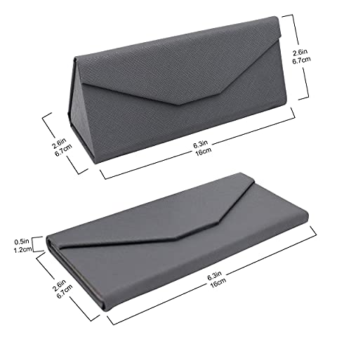 Image of Real Sic Glasses Case for Men and Women - Magnetic Folding Hard Shell Sunglass Holder - Inspired by Solid Color