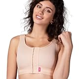 PI Ideal Postoperative Kompressions-BH - Nahtloser Baumwolle BH für Brustoperationen, Schwarz/Beige, verstellbare Träger (DE/NL/SE/PL, Alphanumerisch, S, Regular, Regular, Beige)