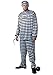 Fun Costumes Jail Prisoner Costume for Men, Prison Jumpsuit, Criminal Outfit, Convict Costume for Cosplay and Halloween