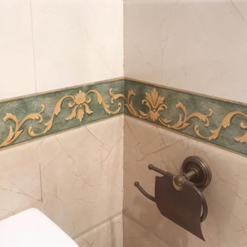 3.9x394 Polegada borda de papel de parede autoadesivo impermeável borda de parede cintura auto-adesi