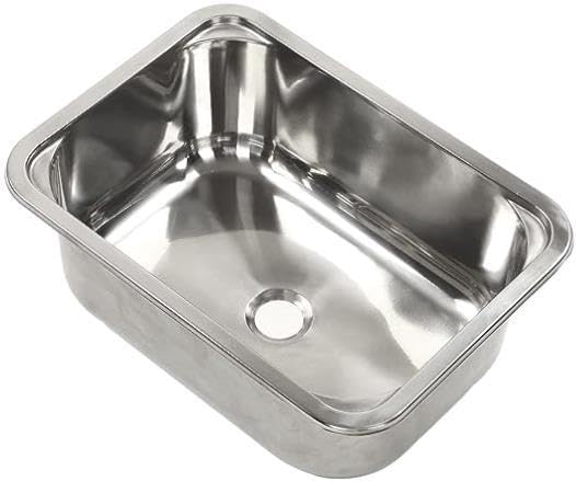 Stainless Steel Sink Kit with Acrylic Chopping Board - Premium Single Bowl Bar Sink for RVs 304 Grade Stainless Steel Kitchen Hand Wash Basin - Compact Set