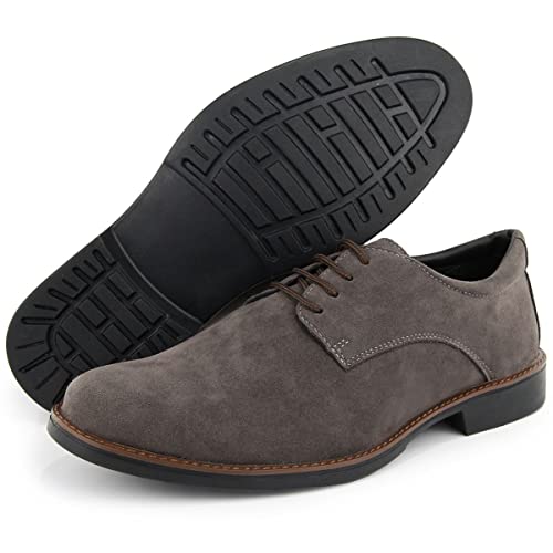 Kit 2 Pares Sapato Oxford Camurça Masculino Social Fino Marrom e Cinza (40)