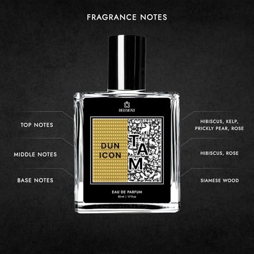 Image of Dun icon + Tam Perfume | SRK's Perfume with Premium Woody & Spicy Scent with Smooth Amber, Leather & Citrus Notes - Long Lasting Perfume for Men & Women - 50ml