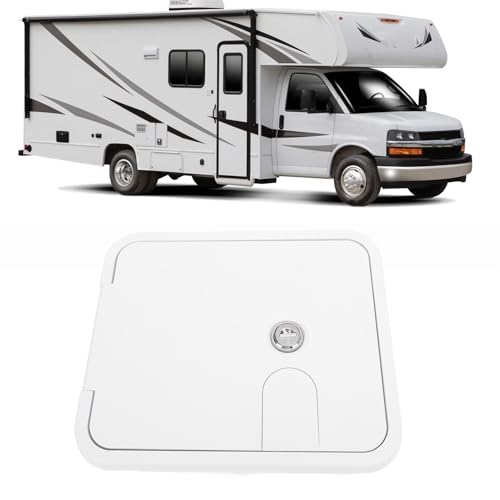 Haofy Stromkabelklappe für Wohnmobile, Bündig Montiertes Design, Widerstandsfähig mit Schloss und Schlüsseln aus Edelstahl, 180-Grad-Öffnung für Wohnmobile, Anhänger, Yachten und Mehr