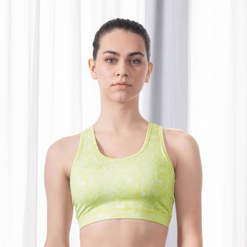 Image of SOIE Women's Medium Impact Quick Dry Padded Racerback Printed Athleisure Sports Bra