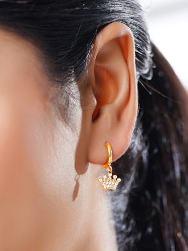 Image of 18K Gold Plated Statement Hoop Earrings for Women | Trendy Hoops Earrings | Waterproof and Anti Tarnish Jewellery | Rakhi Gift for Sister | Gifts for Women | 1 Year Warranty*