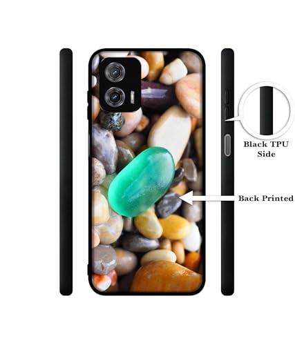 Image of Sea Stones Design Premium 2D Printed Metal Back Case Cover for Motorola Moto G73 5G