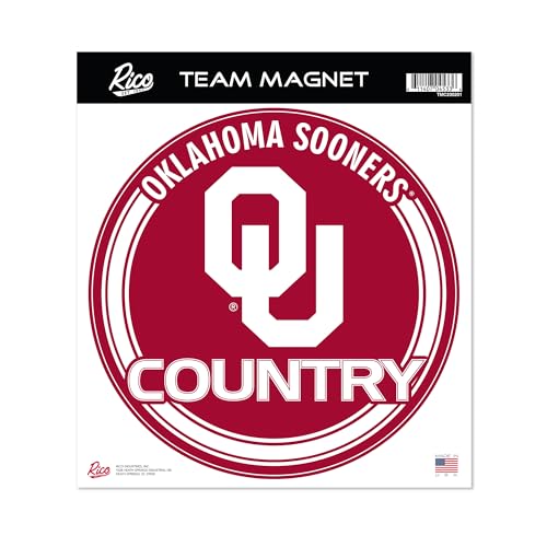 Rico Industries NCAA Oklahoma Sooners 8" Round Magnet