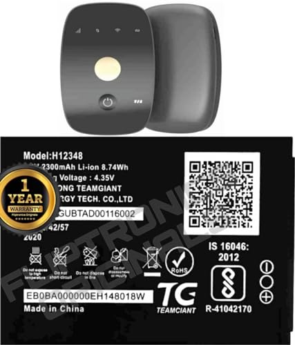 Image of H12348 Battery for Jio WiFi Dongle /Airtel WiFi / M2S Fi 2 / Wireless Router 4g FI2 / M2 hot spot Battery with 1 Year Warranty ****(P290)
