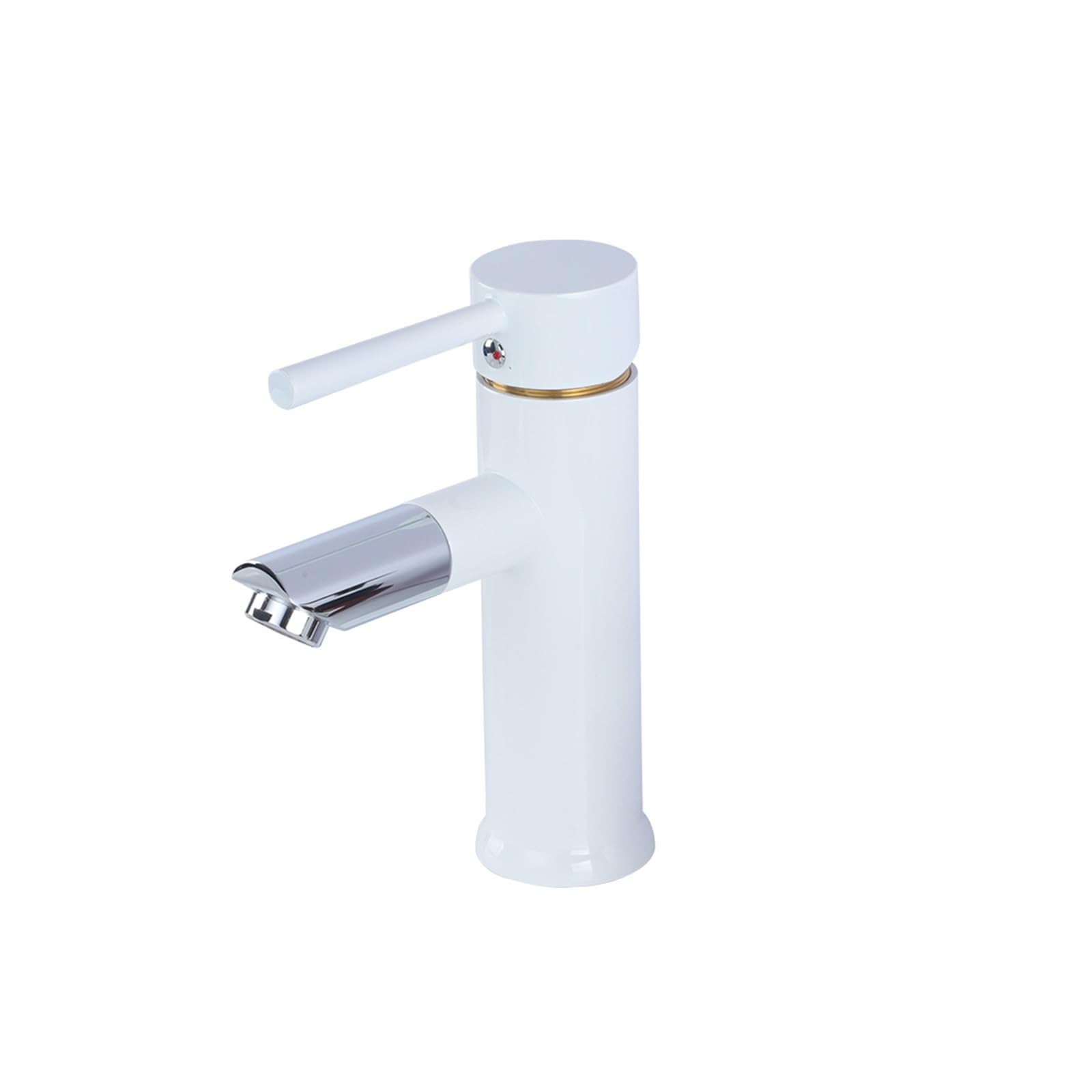 Robinet de lavabo en laiton blanc et noir au design moderne épuré
