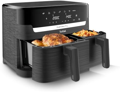 Tefal Easy Fry Dual Zone Digital Air Fryer, 2 Drawers, 8.3L,...
