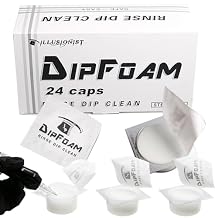 Dip Foam - CINRA 24Pcs Dip Caps Dip Foam Rinse Caps Cups Cleaning Tip Rinse Dip Clean for Dip Foam Cleaning Cap Clean Supplies