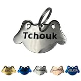 jolie médaille baptême Pour chiens de toutes tailles. Médaille de 25mm de haut sur 36mm de large.