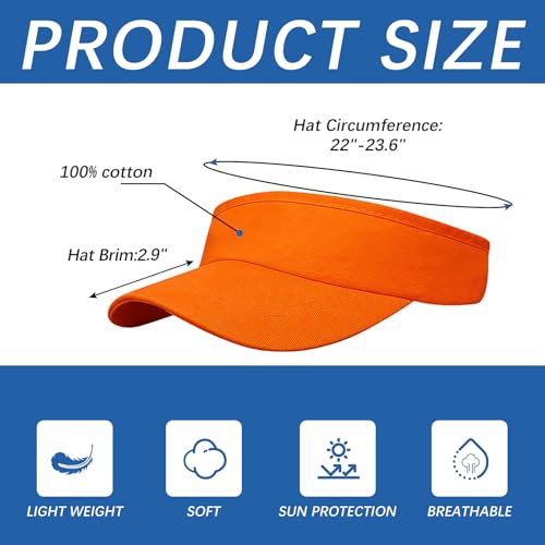 Image of Adjustable Sport Sun Visor Hats Bulk Solid Color Blank Golf Cap Anti Ultraviolet for Beach Tennis Baseball