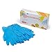 Disposable Gloves for Kids, Kids Nitrile Gloves for 7-14 Years Students - Powder Free, Latex Free, Odorless, Food Grade, Allergy Free, Textured Finger-100PCS Blue