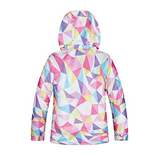 Searipe Kids Ski Jacket And Pant Set Girls Winter Warm Snowsuits Toddler Waterproof Outdoor Ski Suit(Fenbai+Pink-10) #TOP1