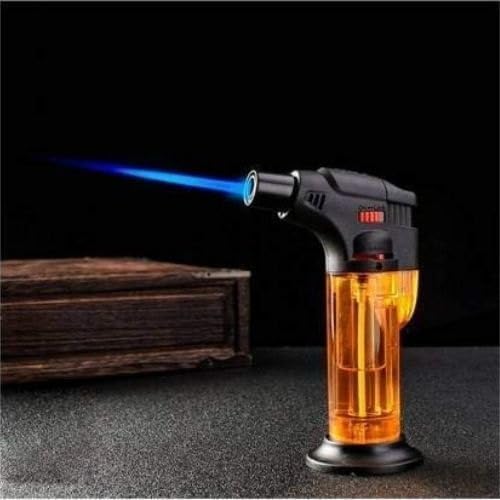 Image of Jet Blow Torch Refillable Windproof Butane Gas Igniter | Strong Fire Starter for Kitchen BBQ Candle Camping | Adjustable Heat, Durable & Portable Multi-Purpose Tool
