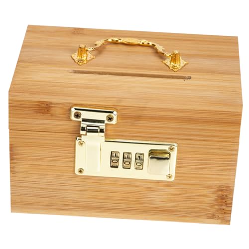 Ipetboom Pirate Treasure Box Wooden Lock Box for Jewelry Coins Boys and Girls Toys Retro Style Sturdy Construction
