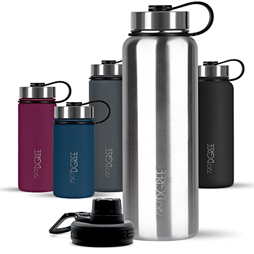 720°DGREE Botella Agua Termo Acero Inoxidable “noLimit“ – 950ml   Sin BPA Free, Antigoteo y Prueba de Fugas   Frasco térmico, Cantimplora Aislada Bebida Caliente Frío con Gas +Cubierta Deporte Gratis