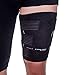 Pure Athlete Thigh Compression Sleeve – Adjustable Straps Quad Wrap Support Brace, Hamstring Upper Leg (1 Sleeve - Black, Small)