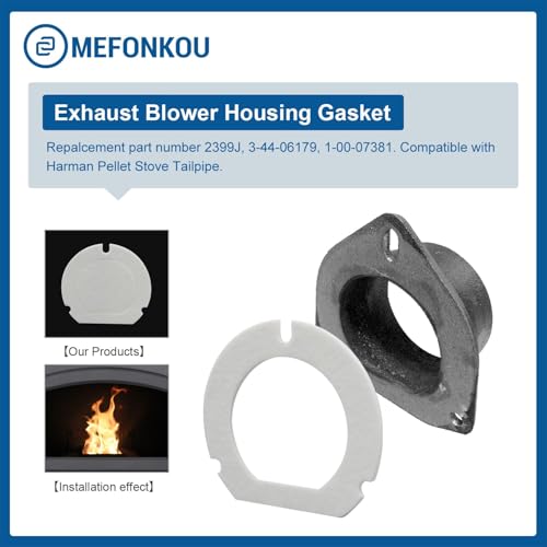 MEFONKOU Pellet Stove Gasket Compatible with Harman Tailpipe Replacement 2399J, 3-44-06179, 1-00-07381 (2/Pack)