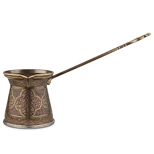 Alisveristime Auténtica cafetera turca, hecha a mano, Cezve/Ibrik, 2.95 pulgadas de ancho, 2.95 pulgadas...