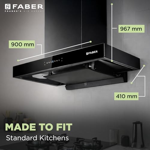 Image of Faber Thunderbolt 90cm 1800m /hr BLDC Chimney | Steam Clean T-Shape Silent Hood with Powerful Suction | Ideal for 4-6 Burners | 12Yr Motor, 5Yr Product Warranty | Hood Thunderbolt Max BLDC FLSWSCIN90