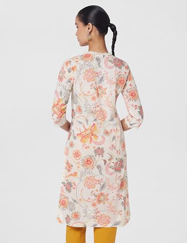 Image of BIBA Women Cotton Straight Fit Floral Kurta