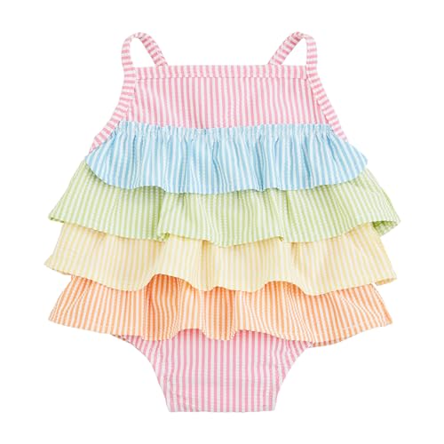 Mud Pie Girls' Standard Seersucker Ruffle One Piece