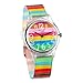 JewelryWe Reloj de Niños Niñas Reloj Analogico de Colores Arco Iris, Reloj Transparente Correa de Silicona para Chicas, Buen Adorno de Verano Colorido